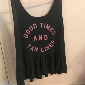 Target “Good Times And Tan Lines” gray & pink tank